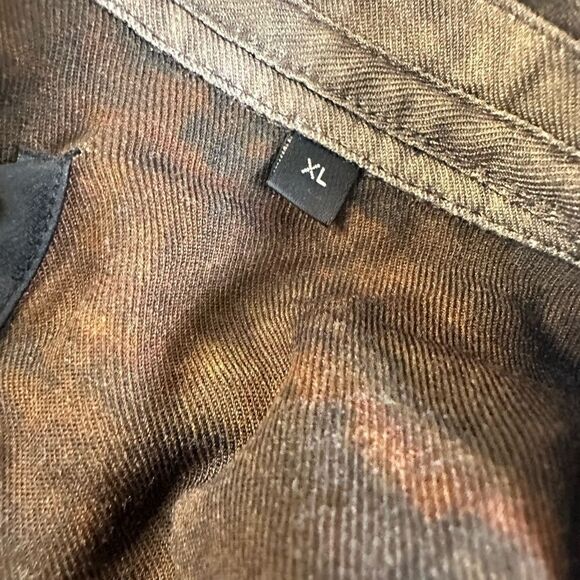 NWT New Order Men’s Tan Floral Roses Short Sleeve Button Down Shirt - Size XL - Picture 6 of 12